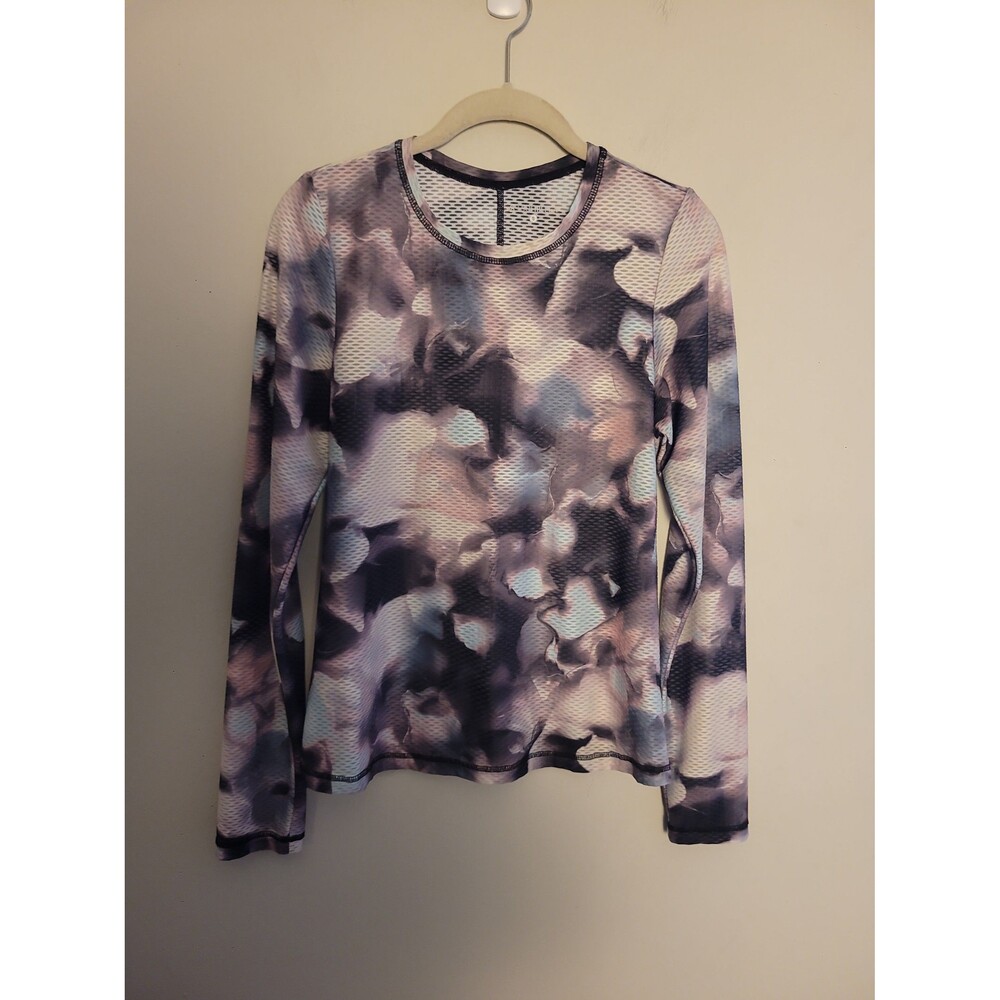 Sofibella Tie Dye Mesh Long Sleeve Tee Sz S